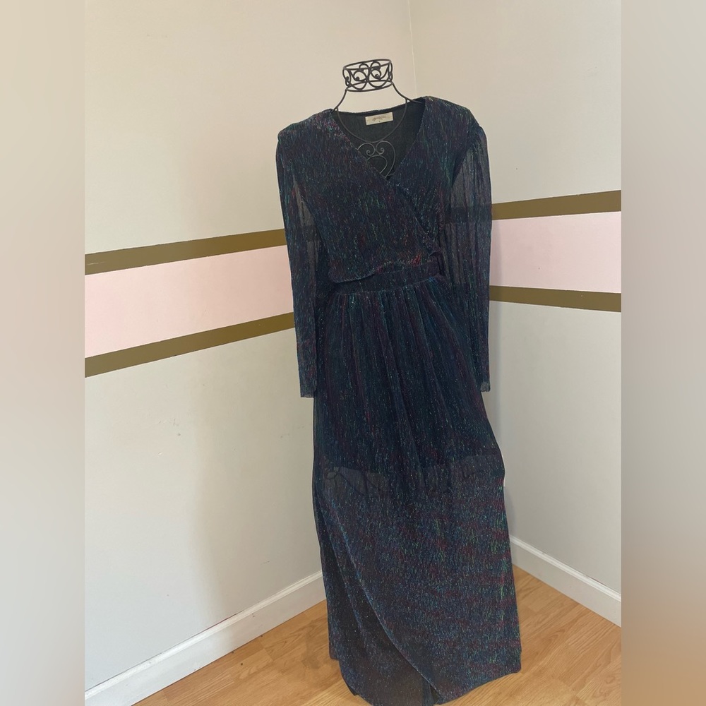 Rainbow sparkle maxi dress